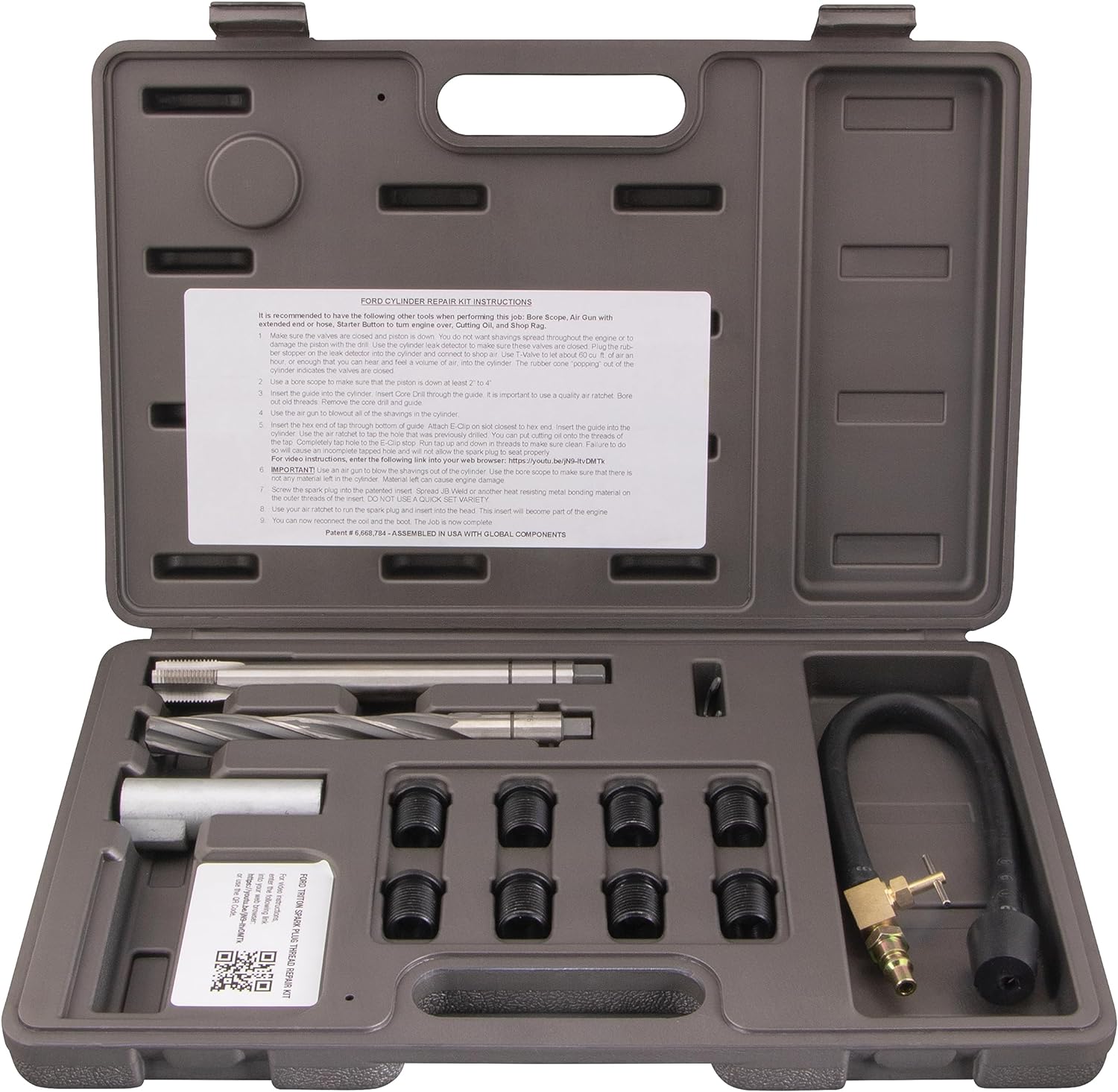 38900 Two Valve Ford Triton Tool Kit - Foolproof Repair System, Spark Plug Thread Repair Kit. Tools and Equipment