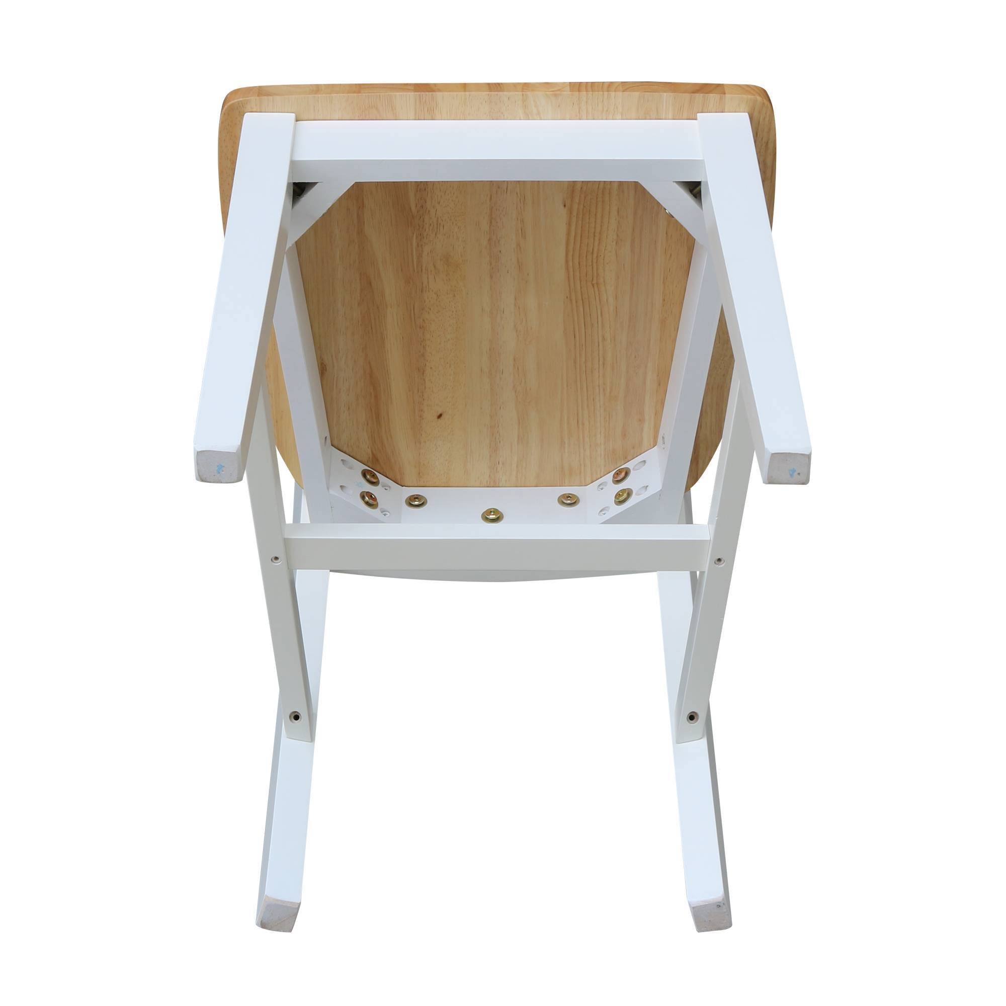 International Concepts San Remo Splatback Chair, Set of 2 - White