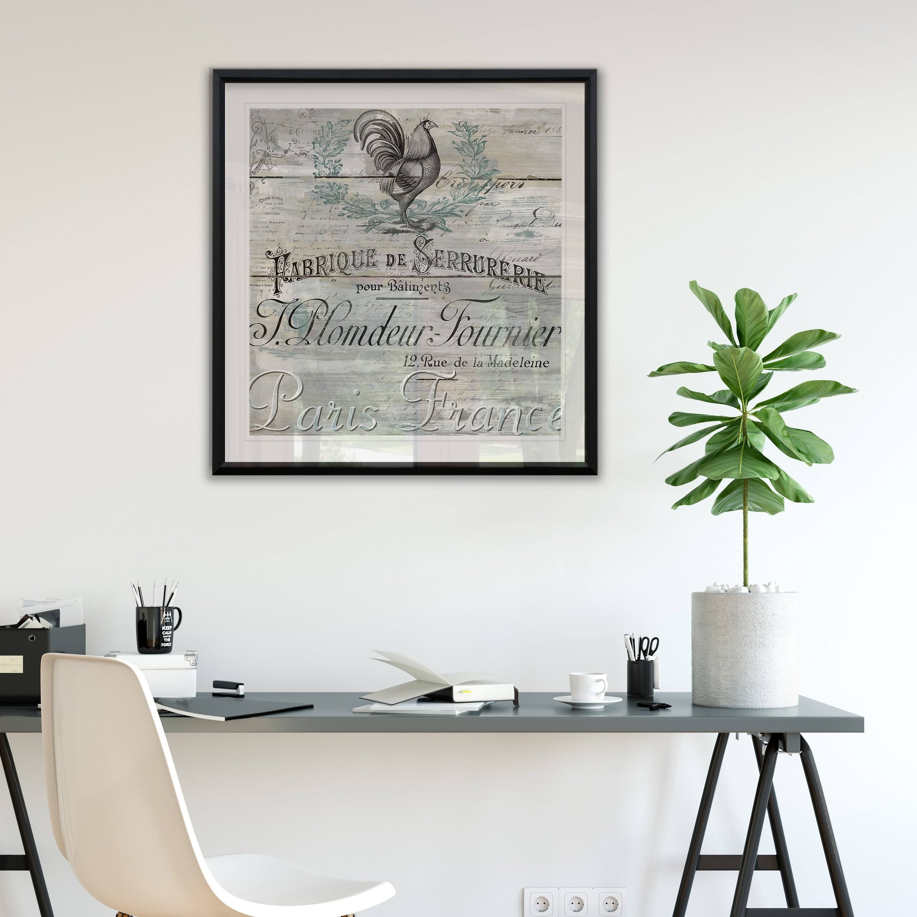 Signs of Paris II -Framed Giclee Print - 32x32