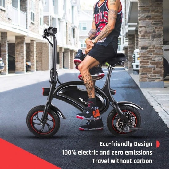500W Electric Bike Electric Commuter Bike, APP Control Folding Ebike 14” Electric Bicycle, 20MPH Adults/Teens City Ebike and Removable 48V 7.5Ah Battery