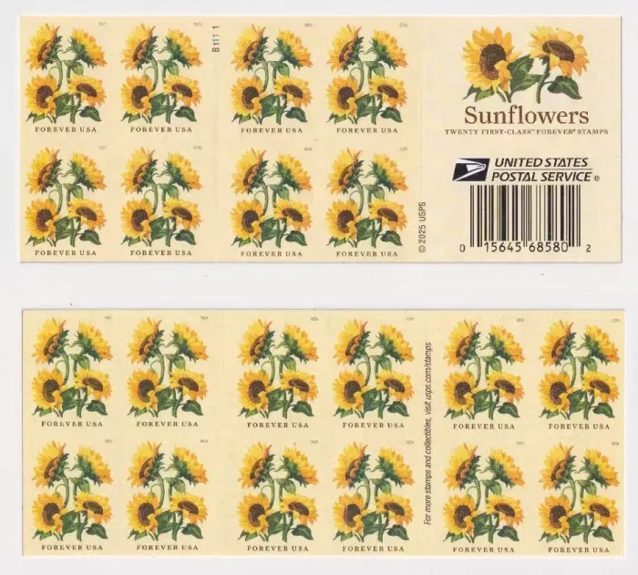 Sunflowers 2026- 5 Booklets / 100 Pcs