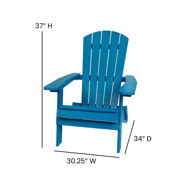 AllWeather Poly Resin Folding Adirondack Chair