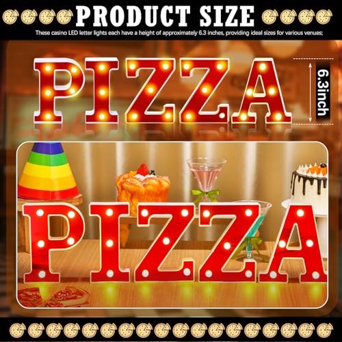 Casino Light up Letters Sign Party Decorations Battery Powered Marquee Lighted Sign LED Alphabet Letter Lights for Night Party Tabletop Decor Supplies