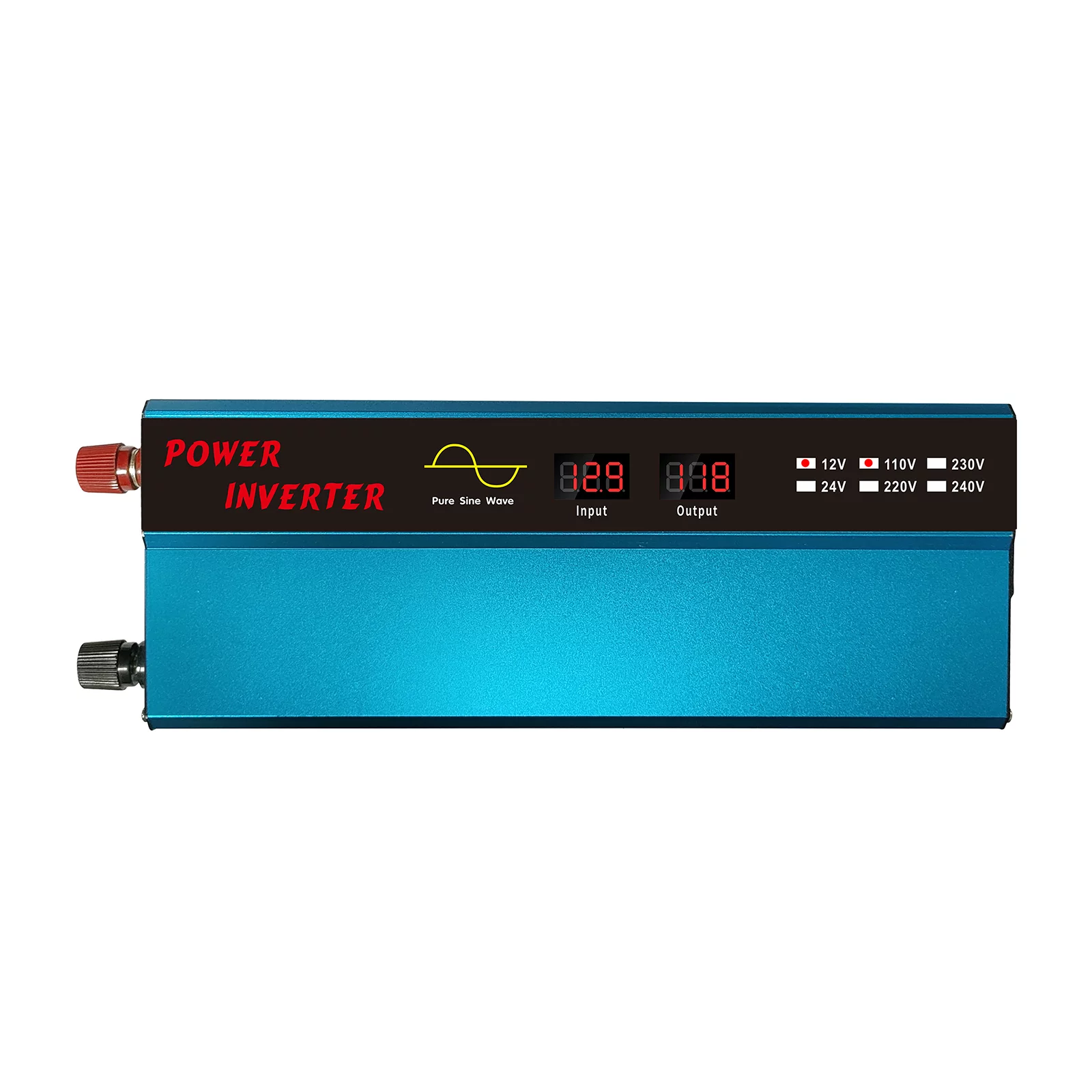 Nebublu Pure Sine 850W Car Power Inverter Converter， 1600 Watt, DC 12V to 120V AC, 2 Sockets, 2x6A USB Ports， Reliable Power for Your Vehicle Appliances