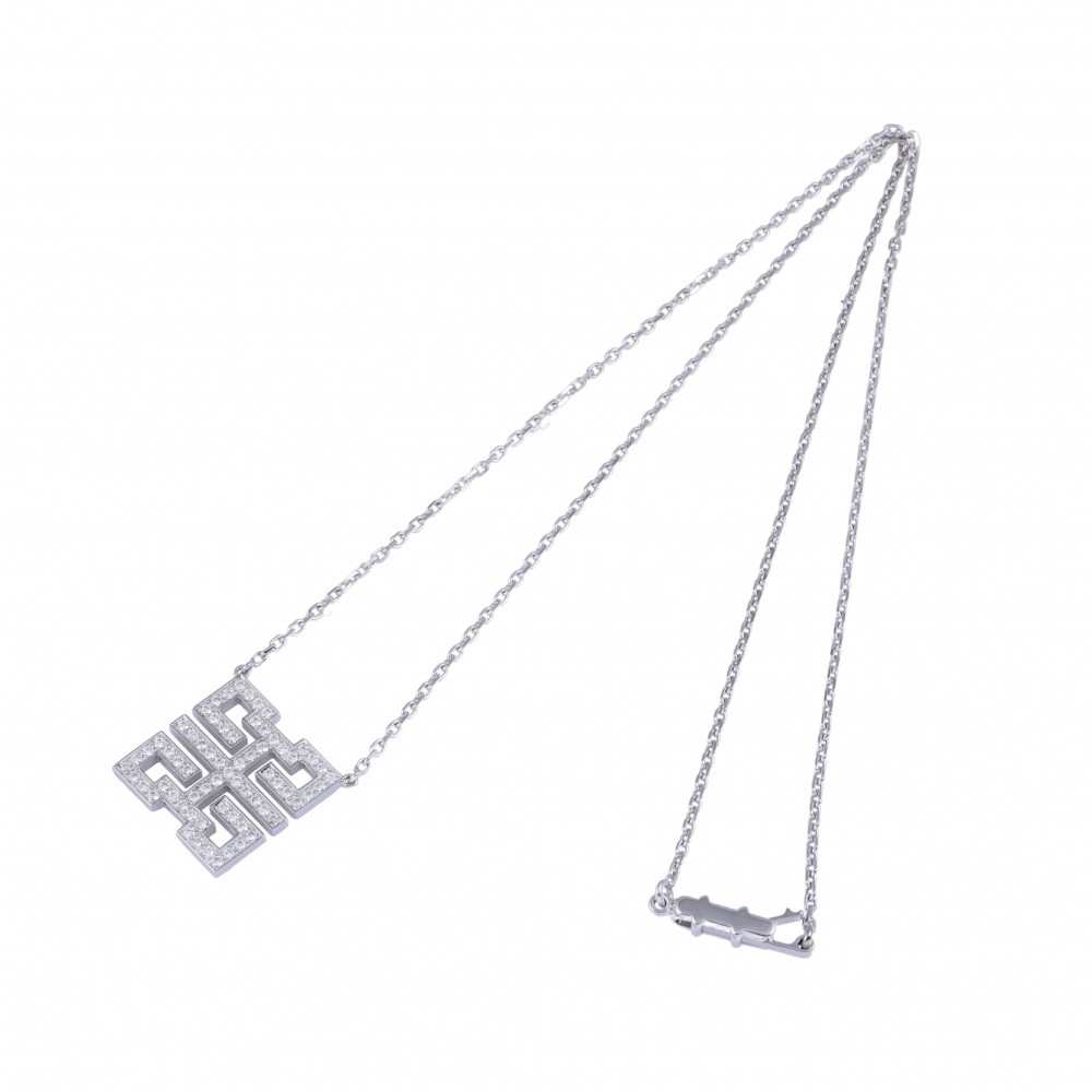 Cartier Wish Knot Dragon Necklace 18K White Gold Diamond N3020300