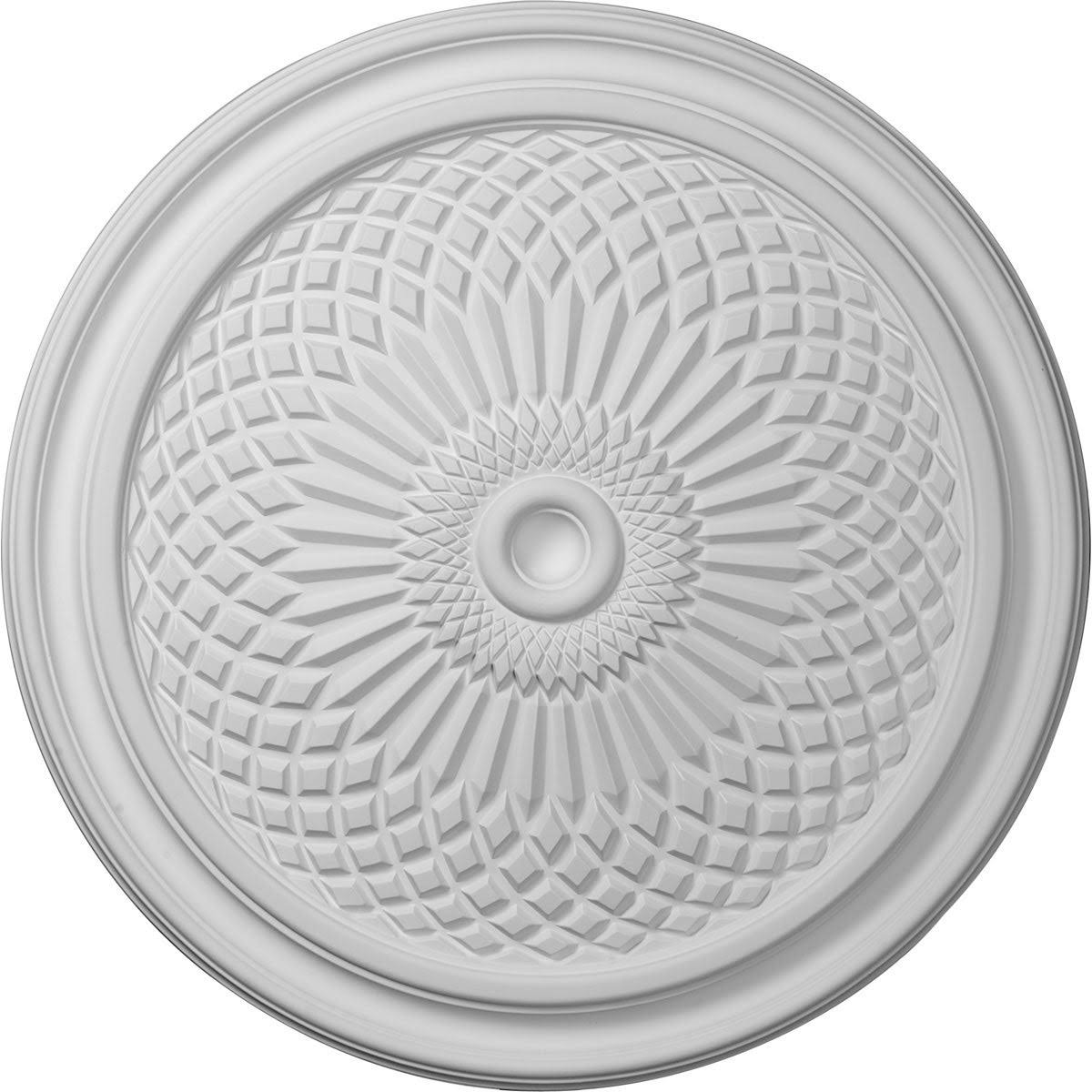 22x22OD x 1 3/4x22P Trinity Ceiling Medallion (Fits Canopies Up to 3x22), Hand-Painted Stone Hearth Crackle