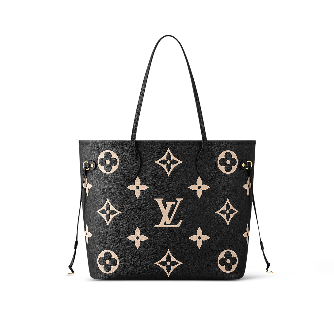 Louis Vuitton Neverfull MM Tote Bag Monogram Empreinte Black 31cm M58907