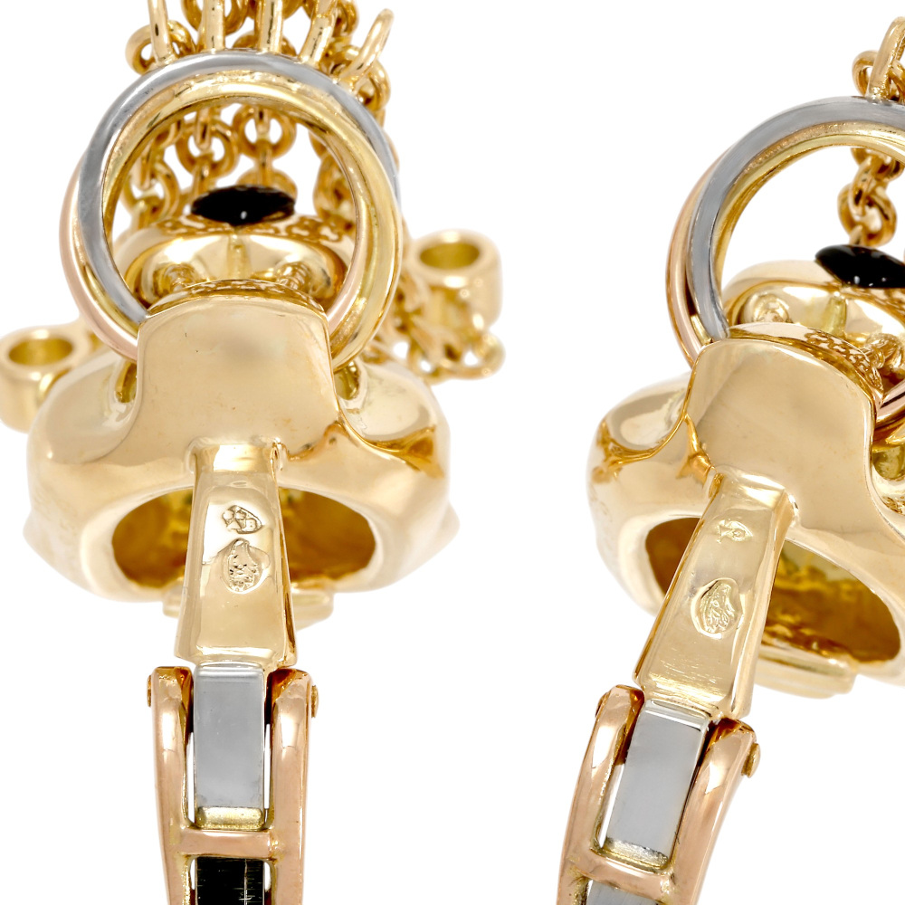 Cartier Panthère Earrings Tri-Gold