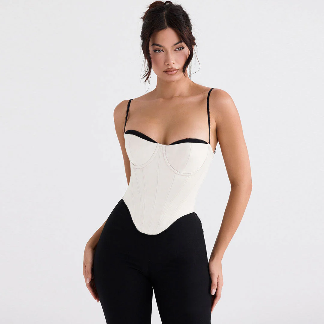 Sweetheart Corset Crop Top | Satin BustierClistos