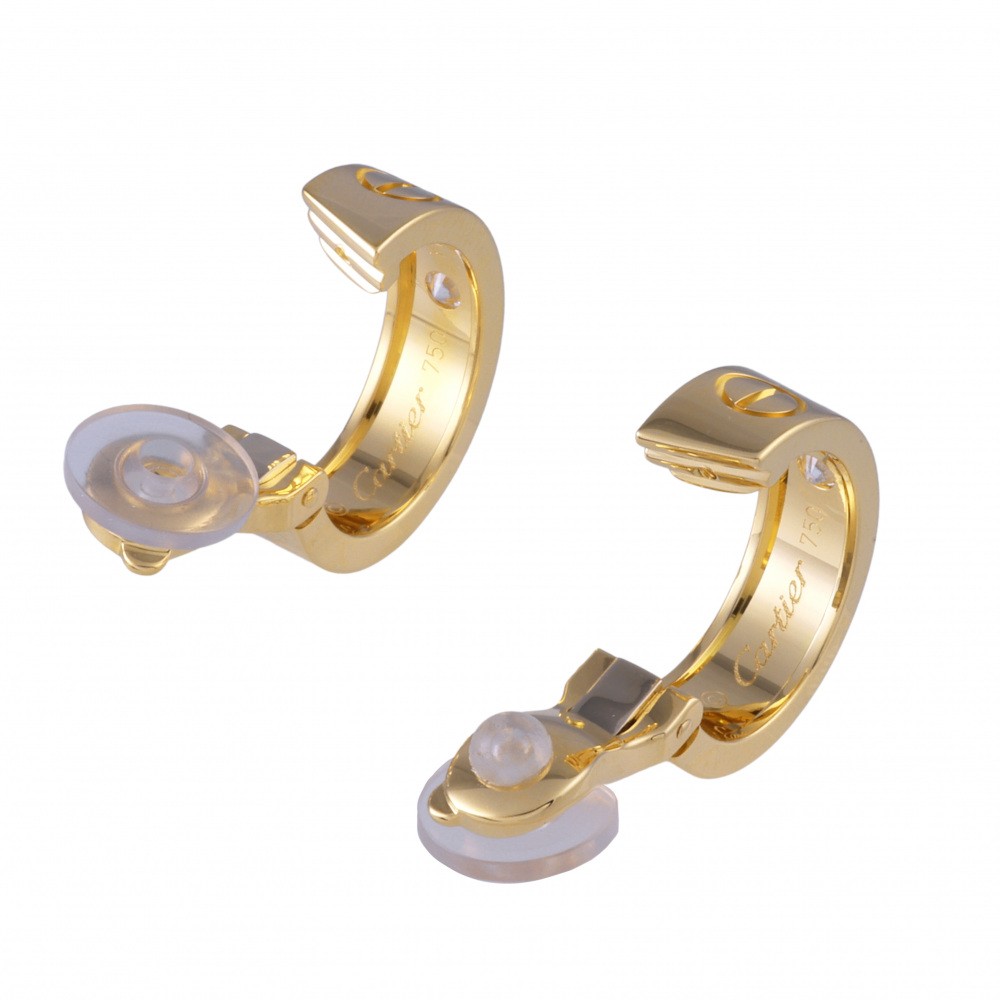 Cartier Love Earrings 18K Yellow Gold Diamond B8022900