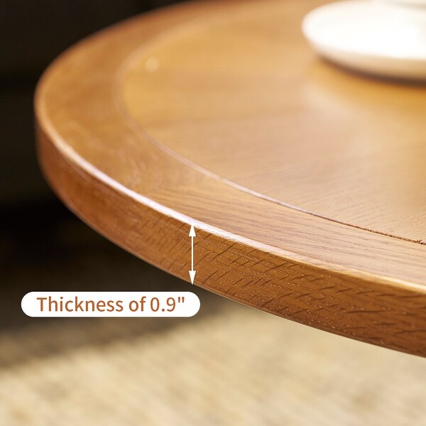 2Piece Modern Farmhouse Living Room Coffee Table Set,Stylish and Elegant Nesting Round Wooden Table