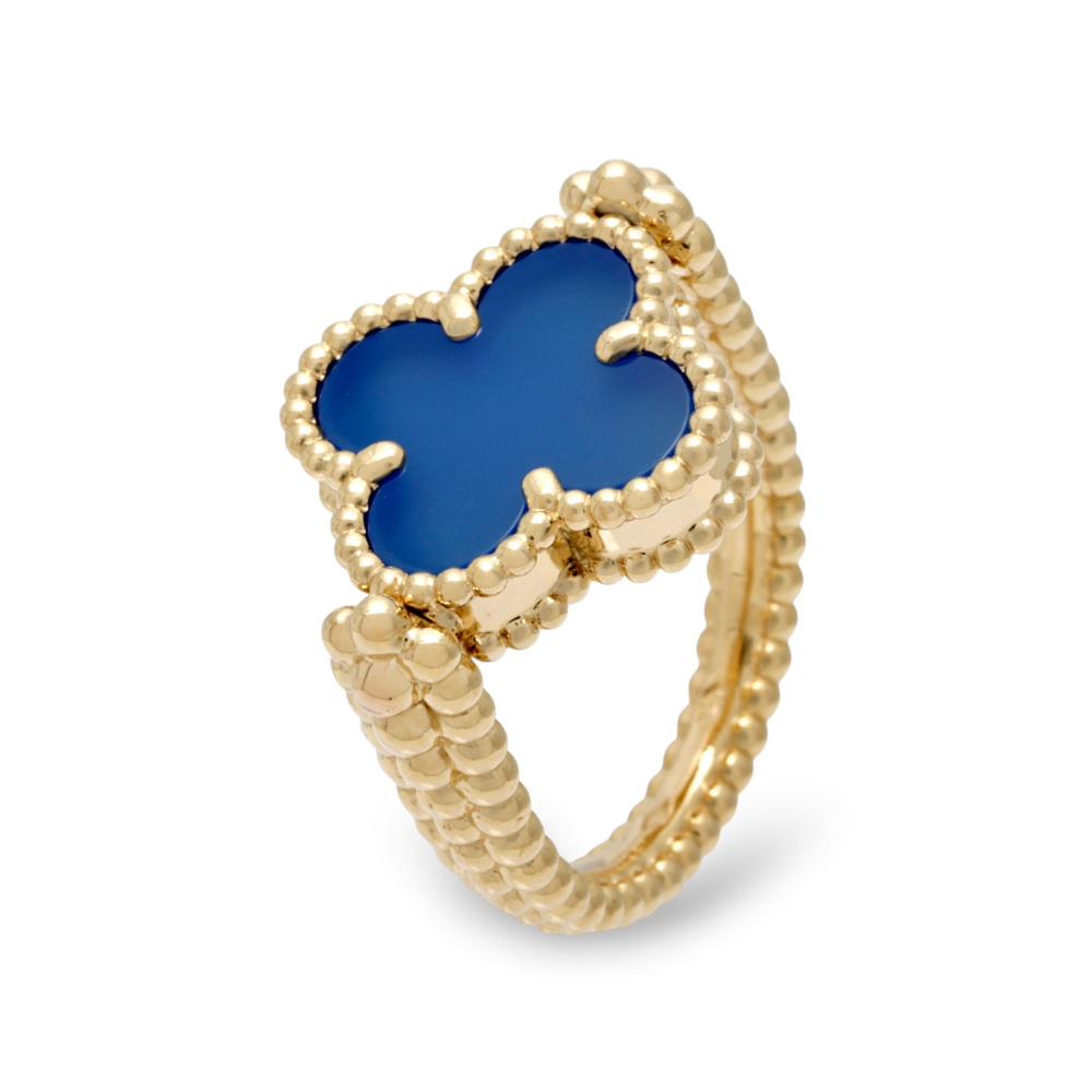 Van Cleef & Arpels Vintage Alhambra Reversible Ring 18K Yellow Gold VCARPGV100