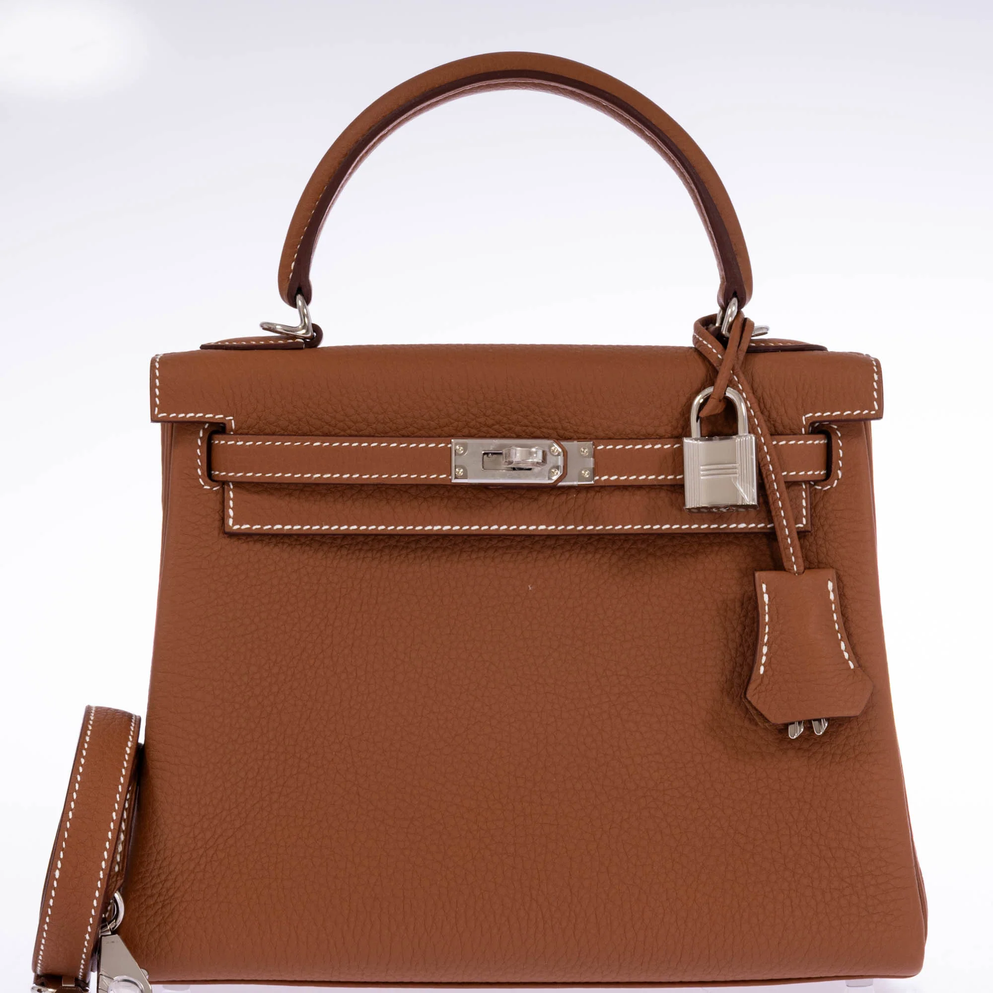 Hermès Kelly 25 Retourné Gold Togo Palladium Hardware