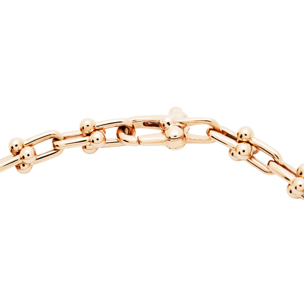 Tiffany & Co. Hardware Micro Link Bracelet 18K Rose Gold 60416990