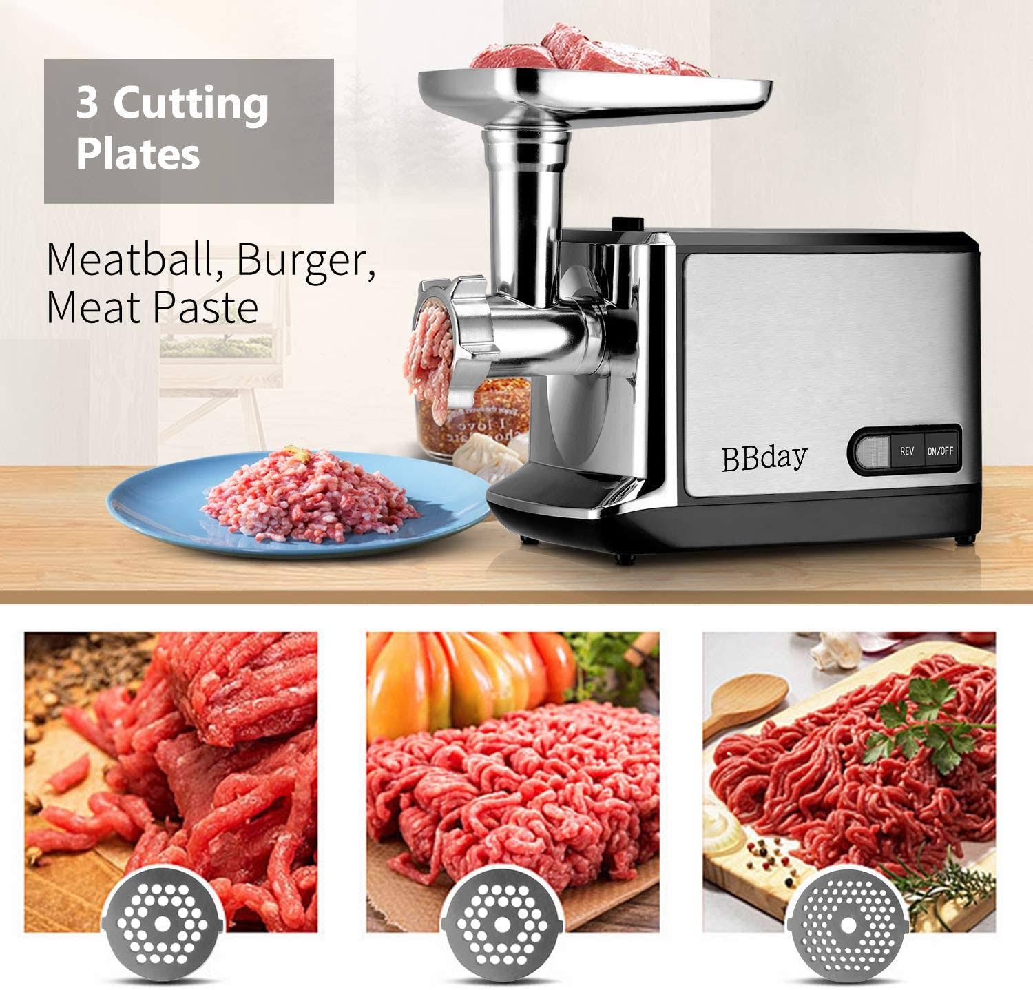 Electric Meat Grinder Stainless Steel Meat Slicer u0026 Sausage Stuffer 2000W Max