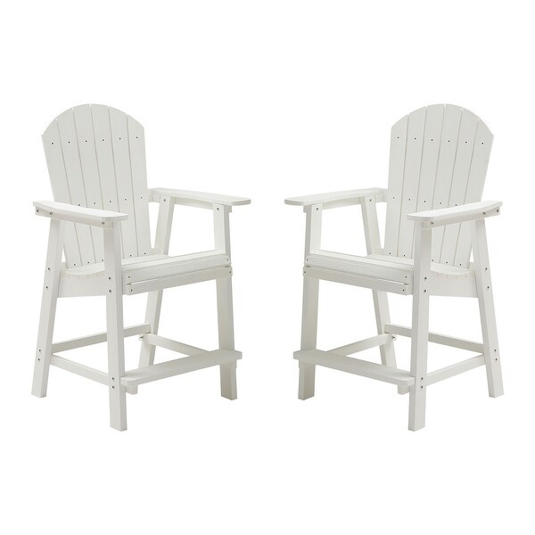 2piece Set Patio Bar with Armchair Set,White