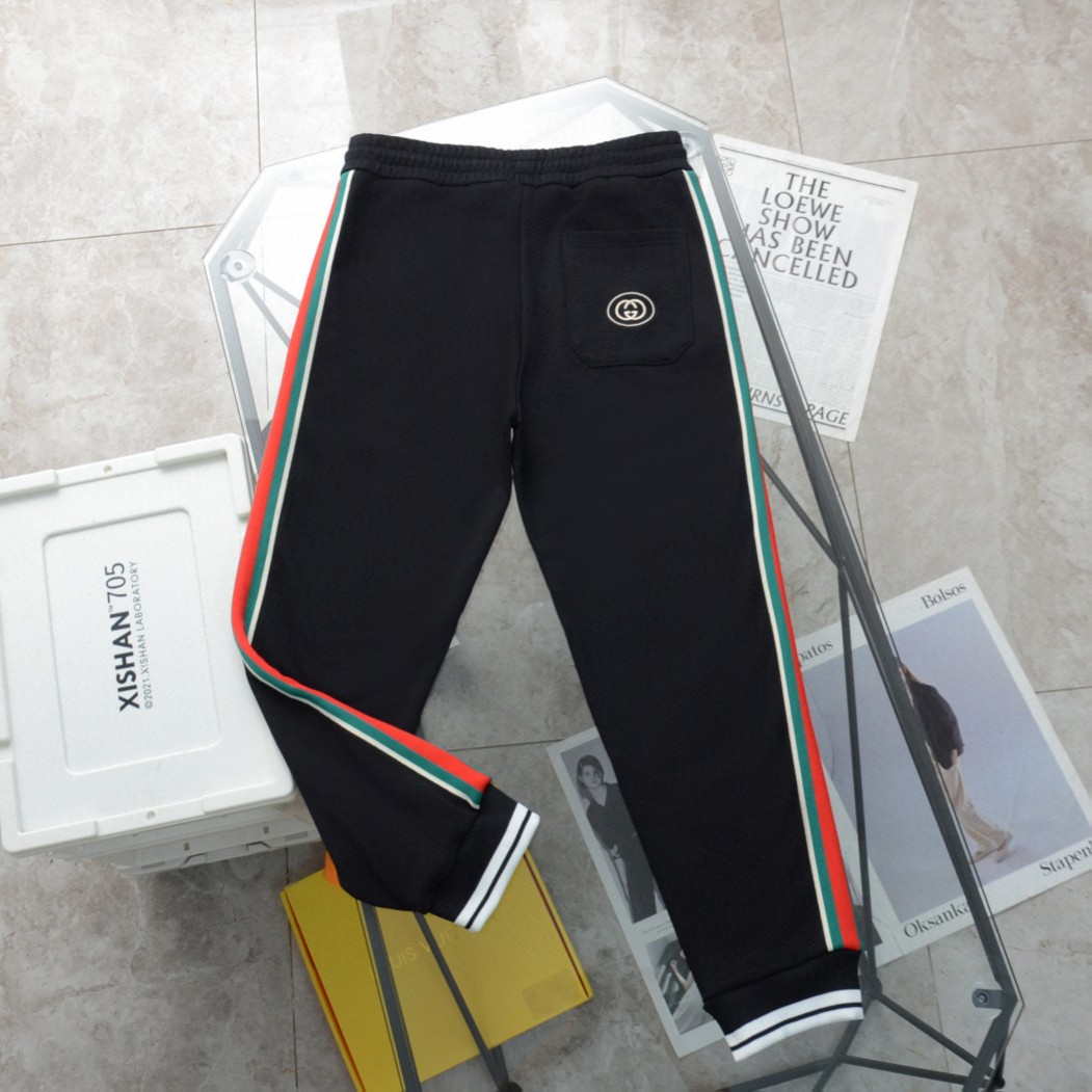 Gucci classic double Glogo casual sweatpants - cnluxepick