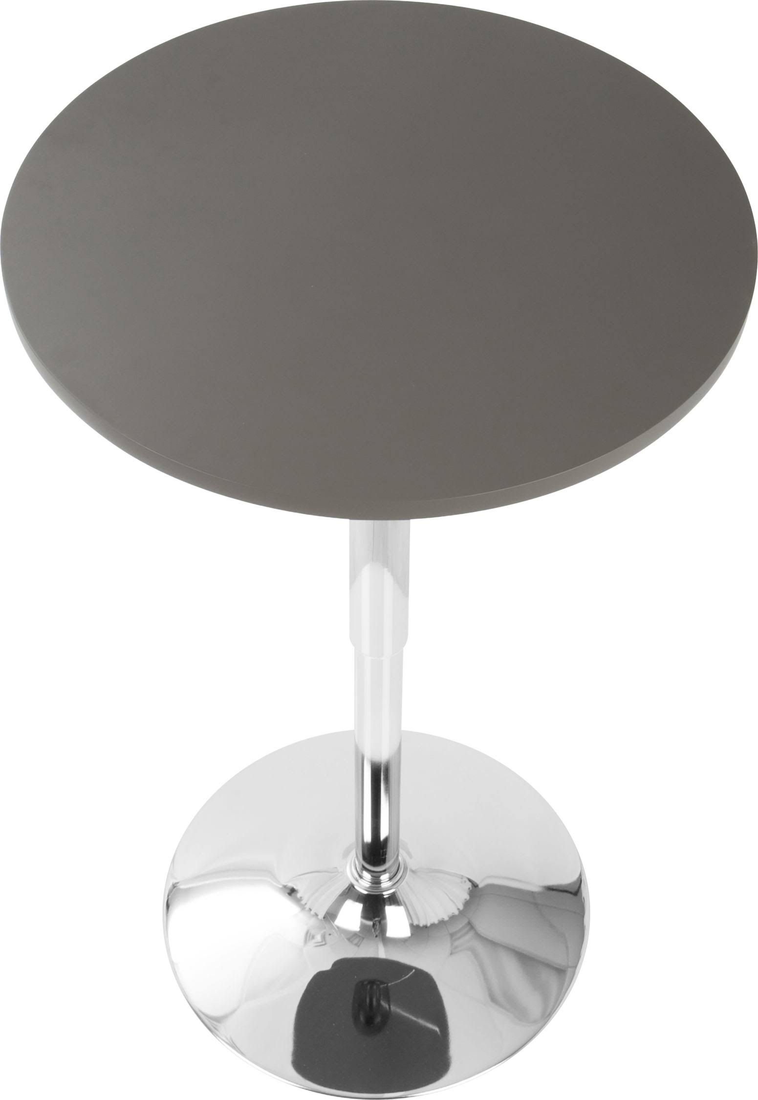 LumiSource Adjustable Contemporary Bar Table in Grey
