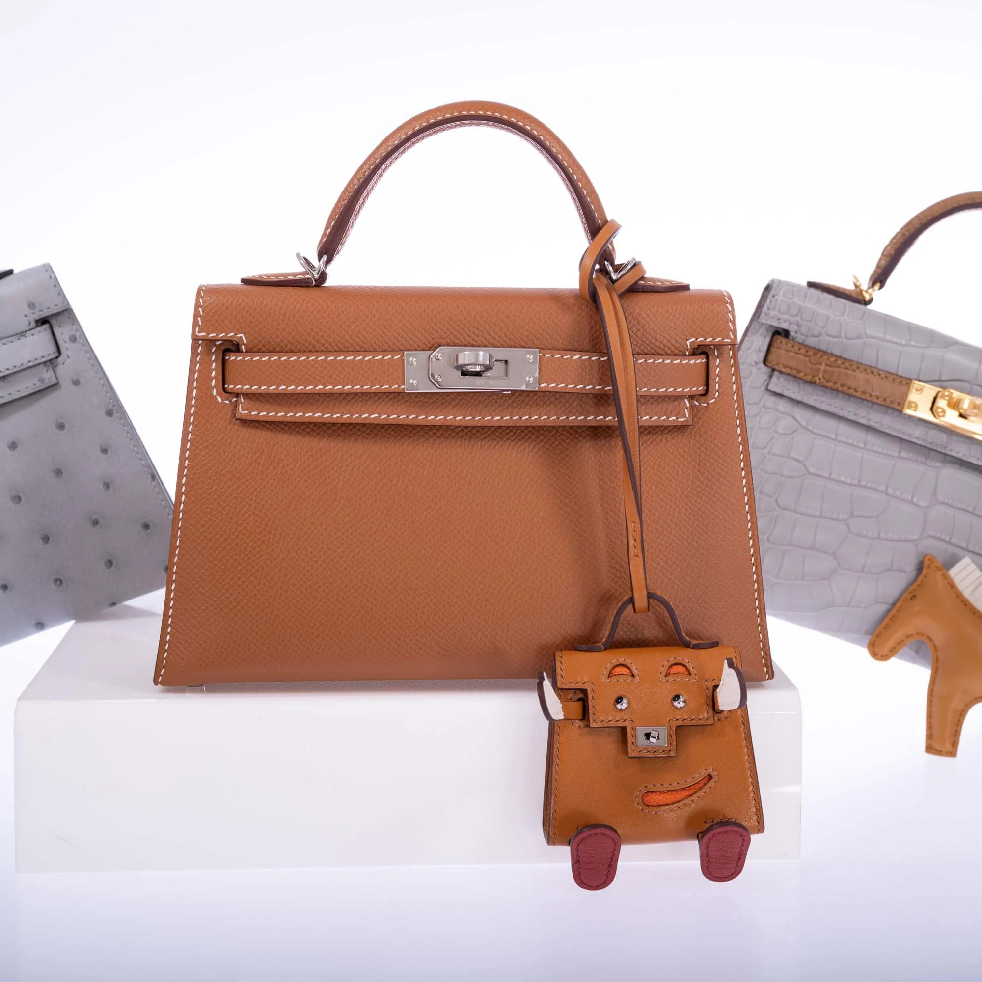 Hermès Kelly 20 Mini II Sellier Gold Epsom Palladium Hardware