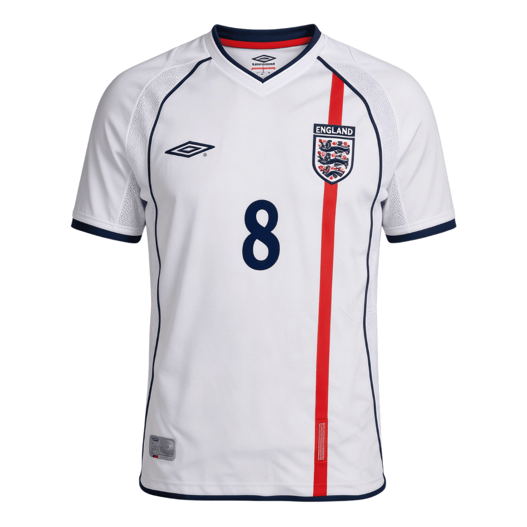 Retro Soccer Jersey SCHOLES #8 England Home 2002