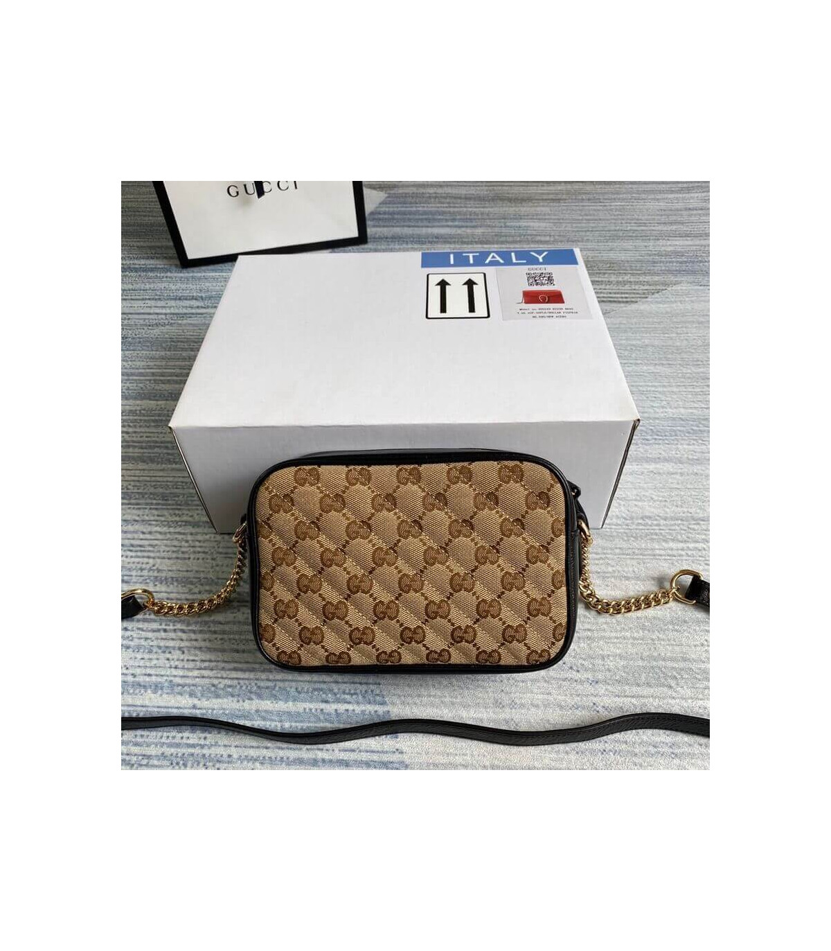 Gucci GG Canvas Matelasse Mini Bag Black