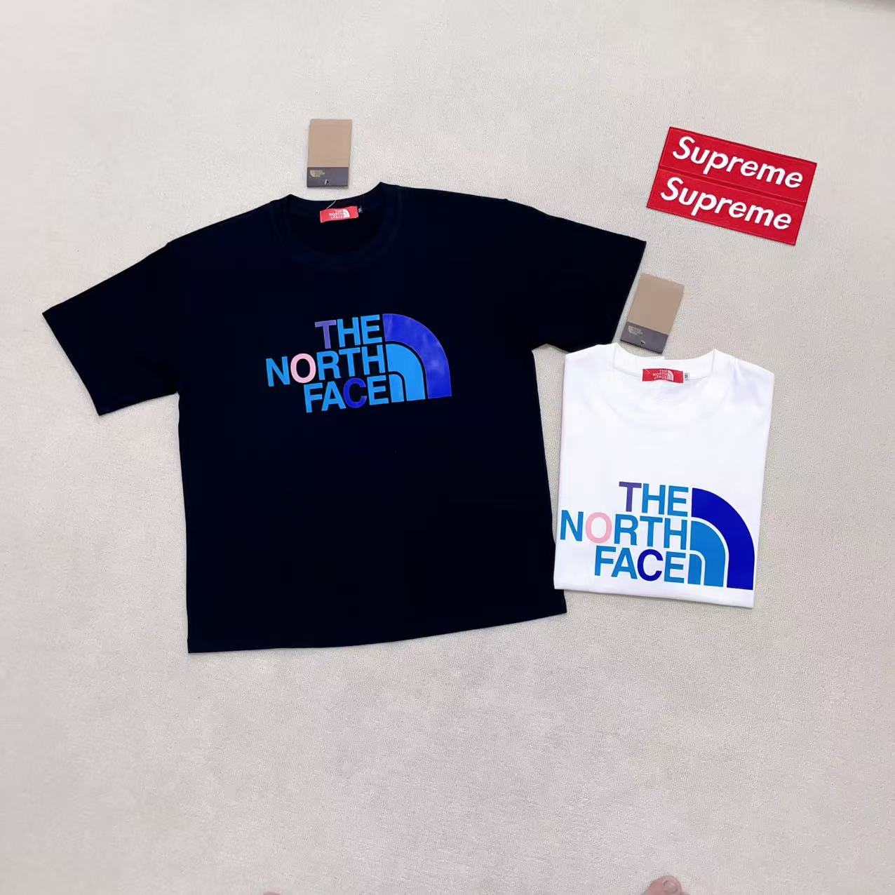 The North Face big logo unisex couple T-shirt - cnluxepick