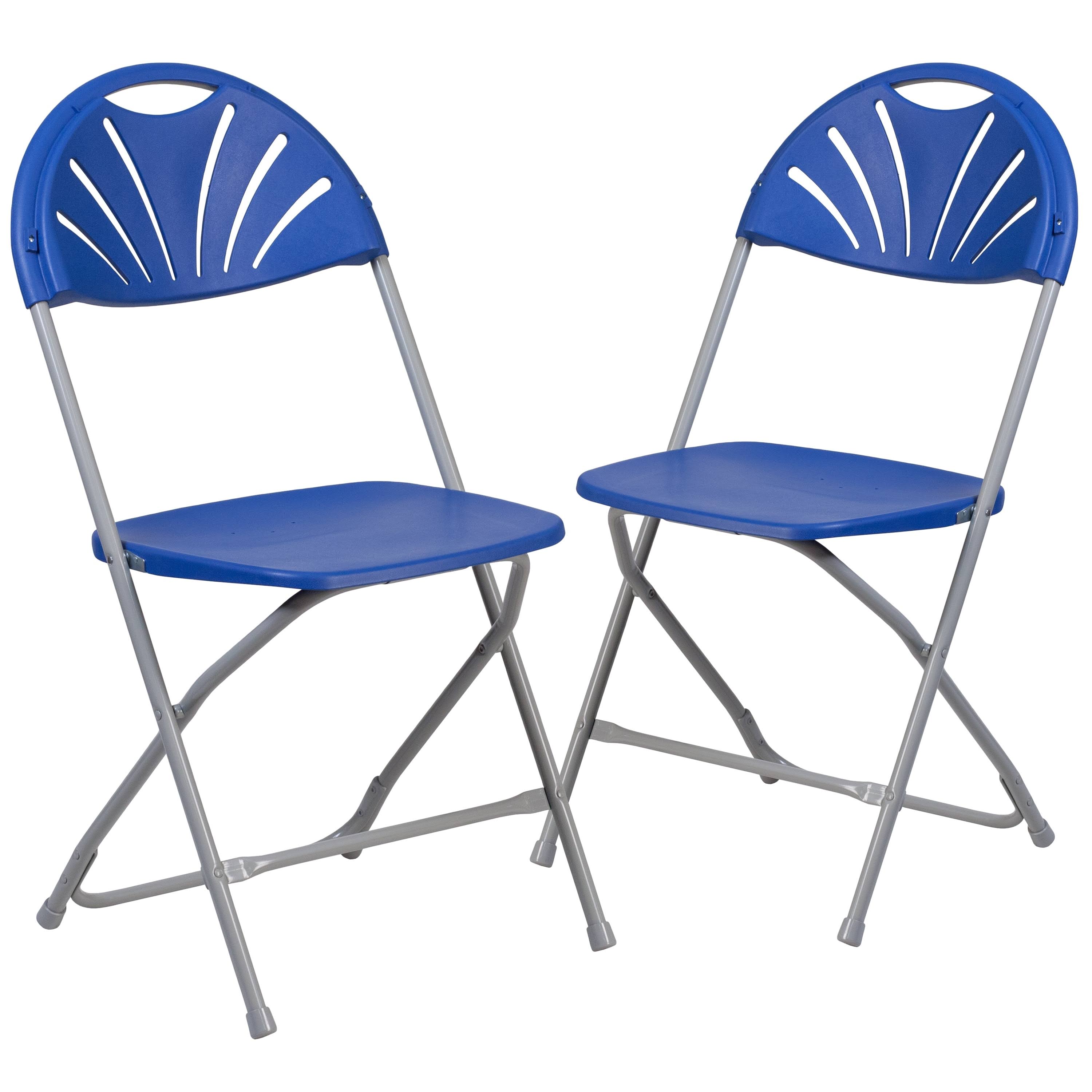 Plastic Fan Back Folding Chair (Set of 2) - White