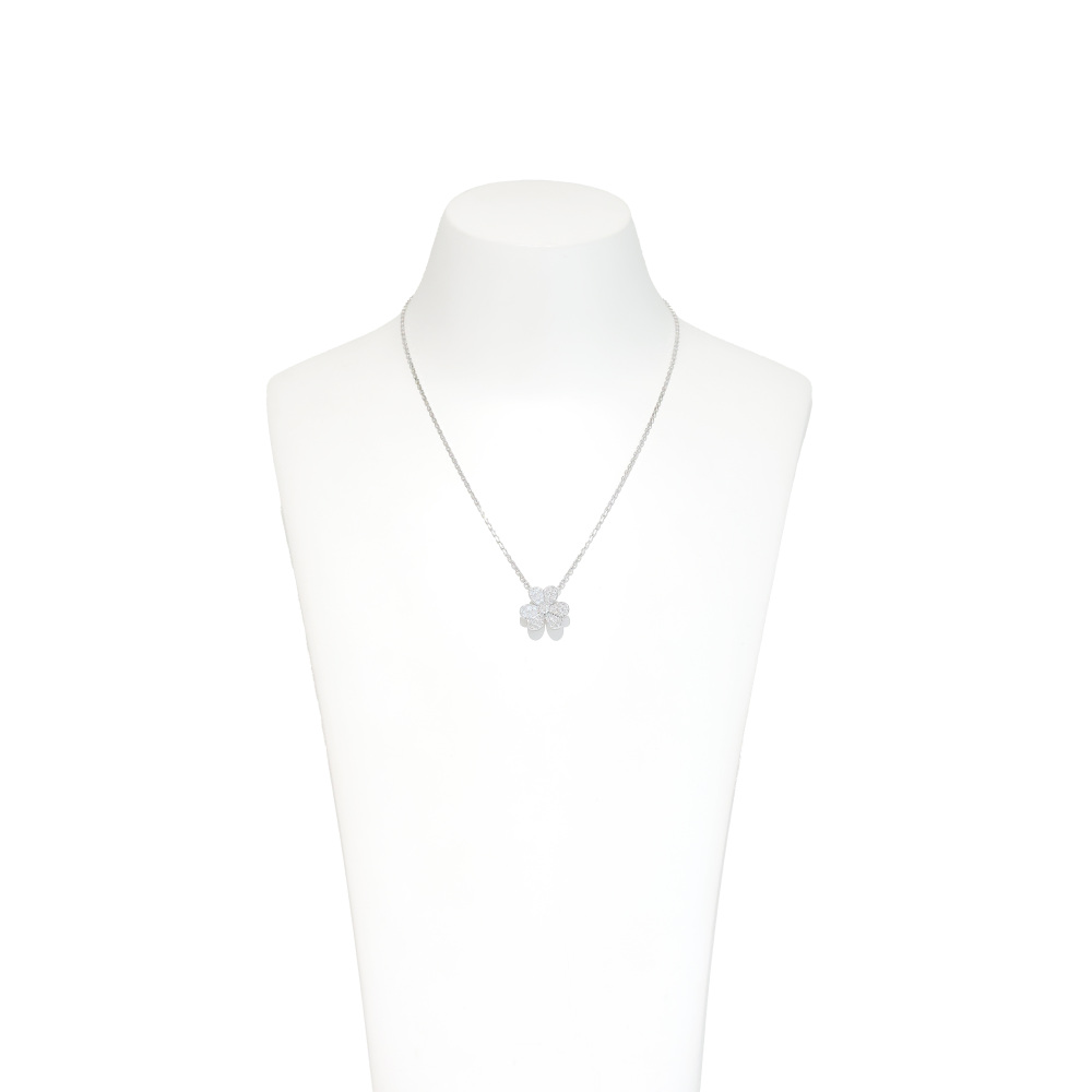 Van Cleef & Arpels Frivole Necklace 18K White Gold Diamond VCARD31800