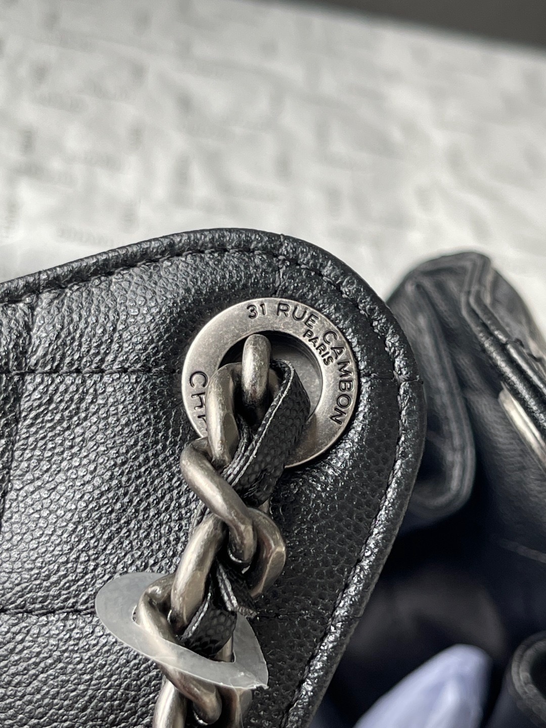 Chanel 25bag 25C Caviar leather black & silver small