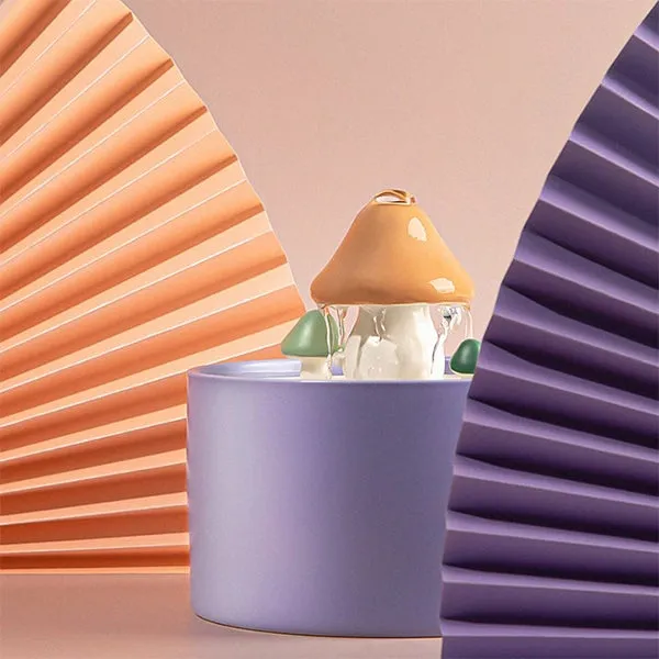 Mushroom Ceramic Pet Water Fountain