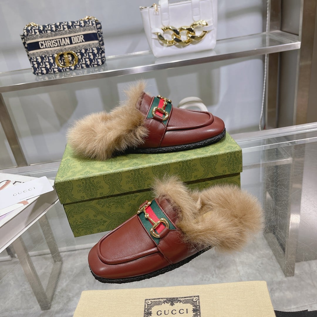 Gucci Men’S Slipper With Horsebit Brown