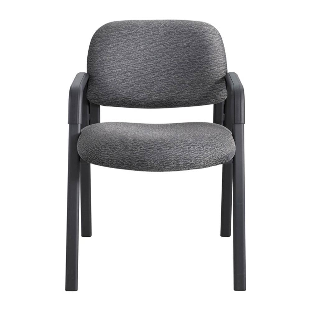 Safco Cava Urth Straight Leg Guest Chair - Black Vinyl