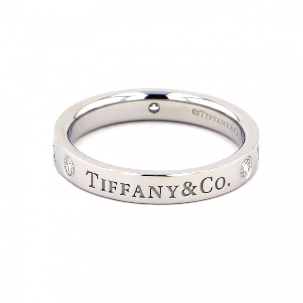 Tiffany & Co. Tiffany Band Ring PT950 Ring Platinum Diamond