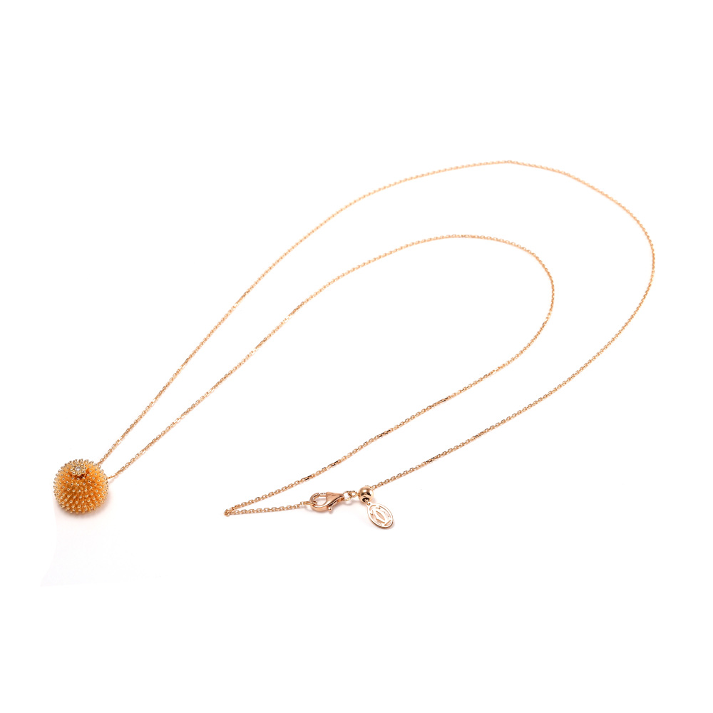 Cartier Cactus Necklace 18K Rose Gold Diamond