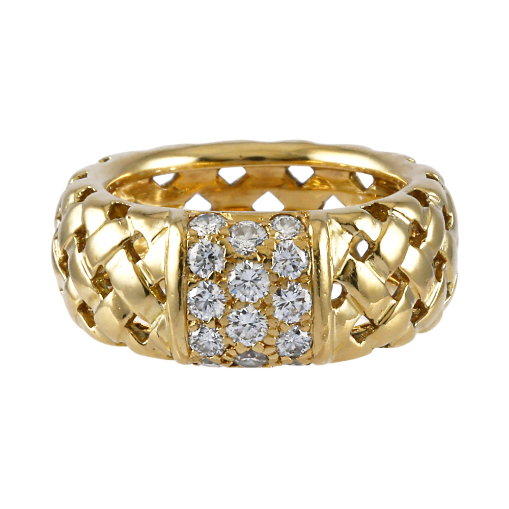 Tiffany & Co. Tiffany Mineverley Diamond K18YG Yellow Gold Ring