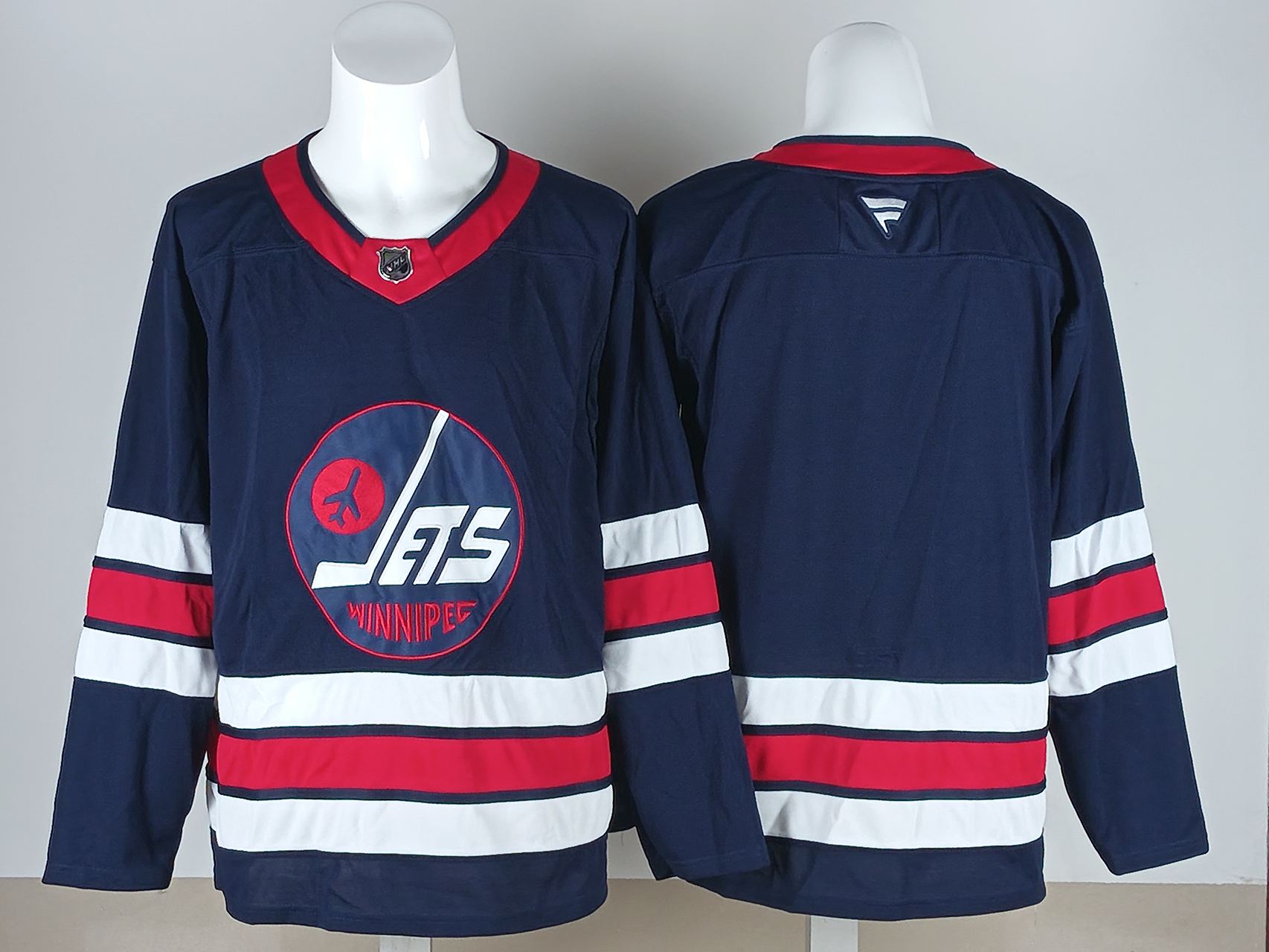 Men's Winnipeg Jets Fanatics Navy Alternate Premium Blank Jersey
