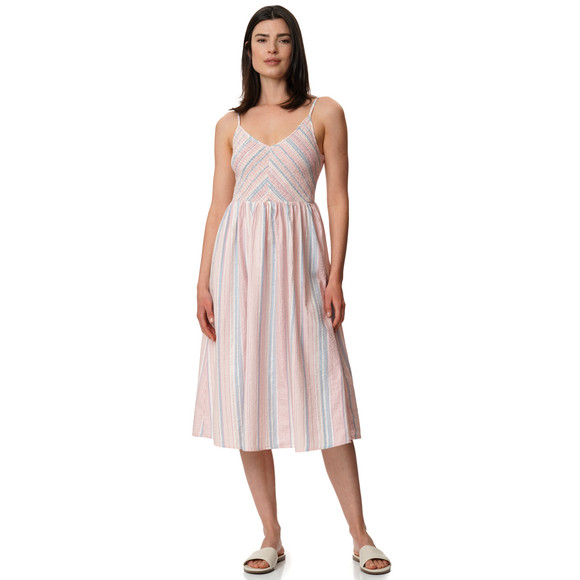 Gina Collection Damen Kleid mit gesmoktem Brustbereich