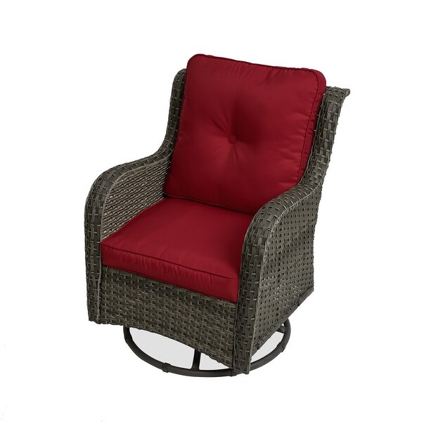 Patio Rattan Chairs Swivel Rocker