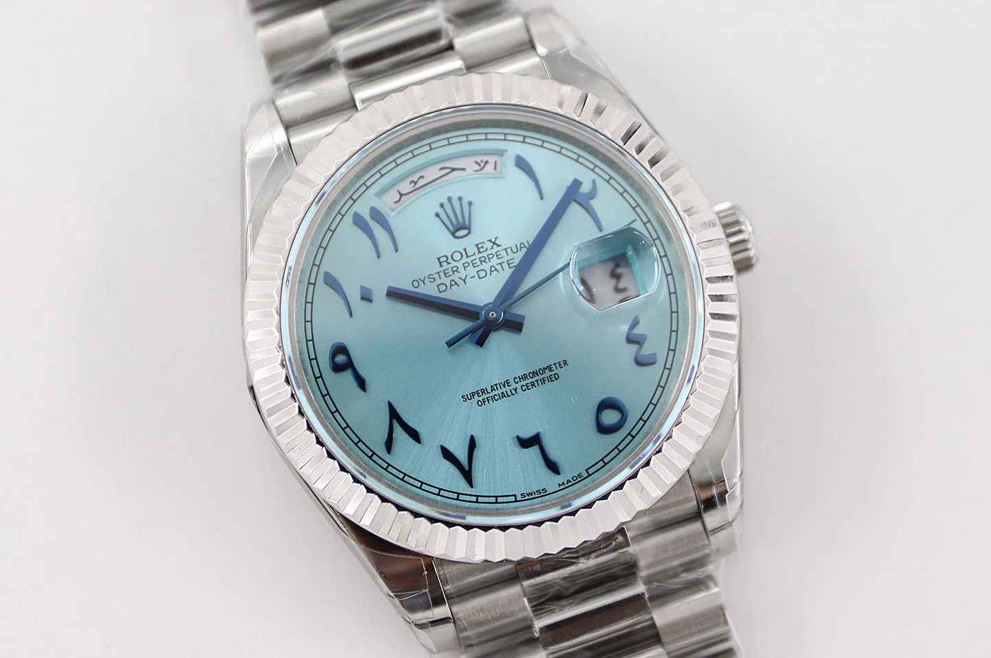 DAY-DATE 41MM STAINLESS STEEL TIFFANY DIAL ARABIC