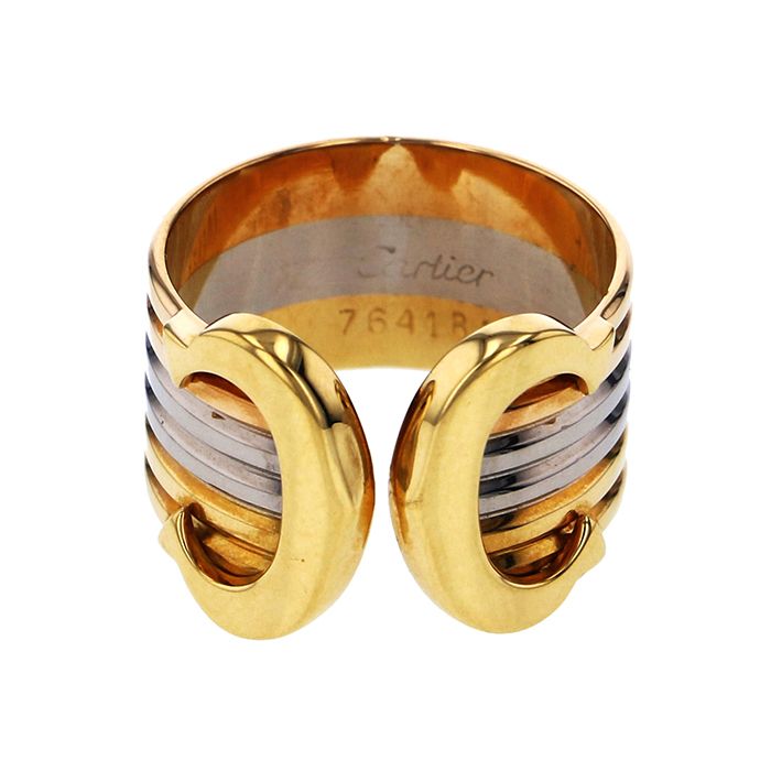 Cartier 2C Ring 18K White Gold & 18K Rose Gold