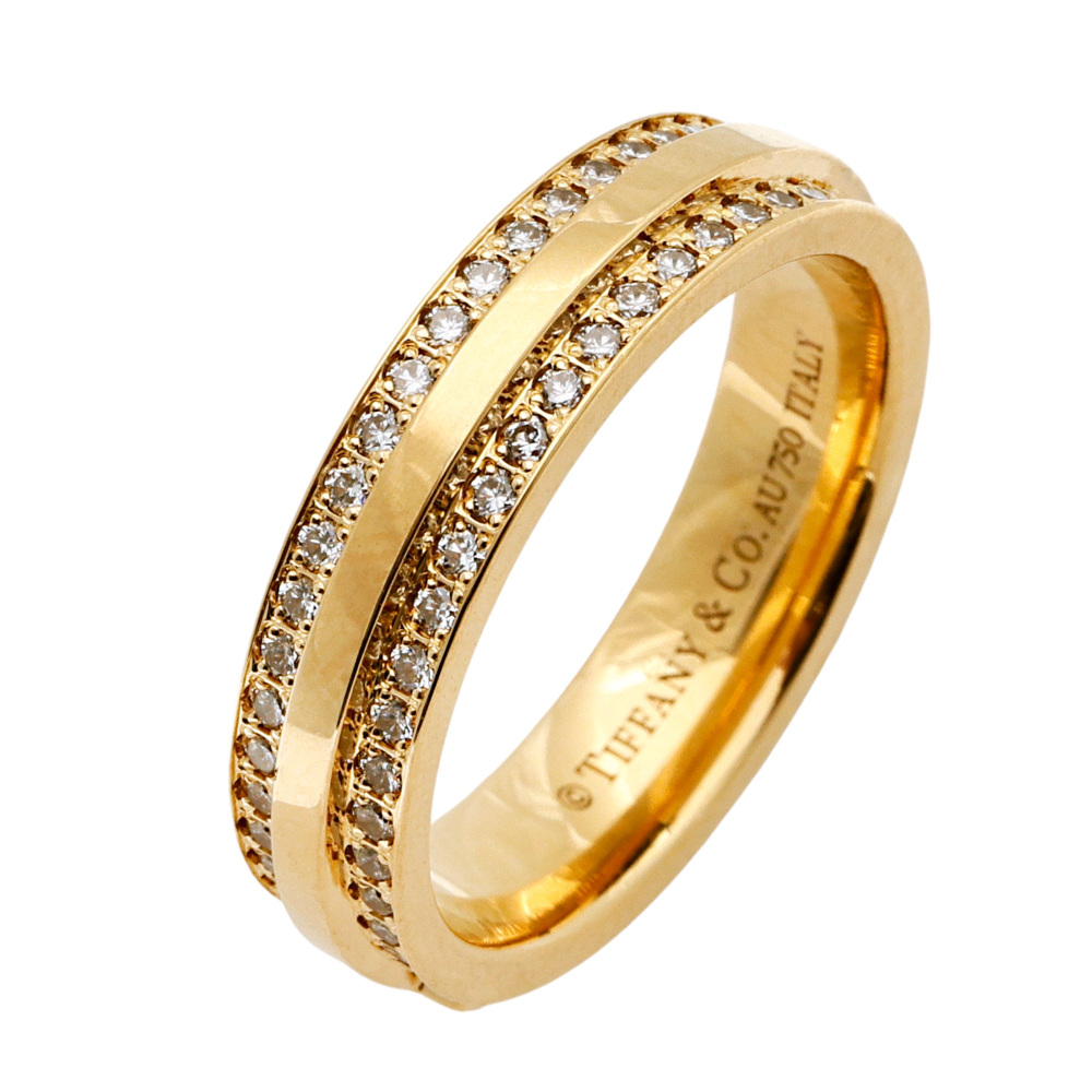 Tiffany & Co. Tiffany T Narrow Ring 18K Yellow Gold Diamond 60151462
