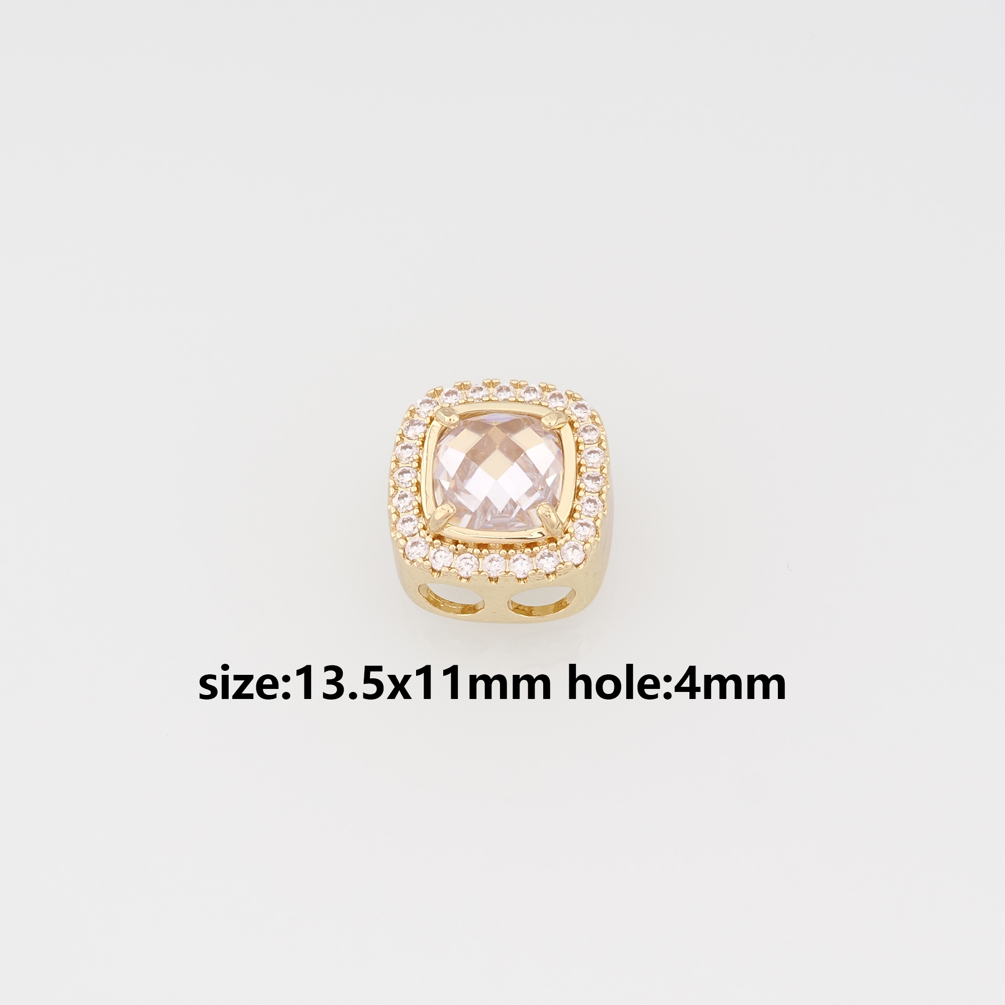18K Gold Filled Square Spacer Beads,Square Bead,Dainty Bead  for Bracelet Jewelry Necklace Making Supply