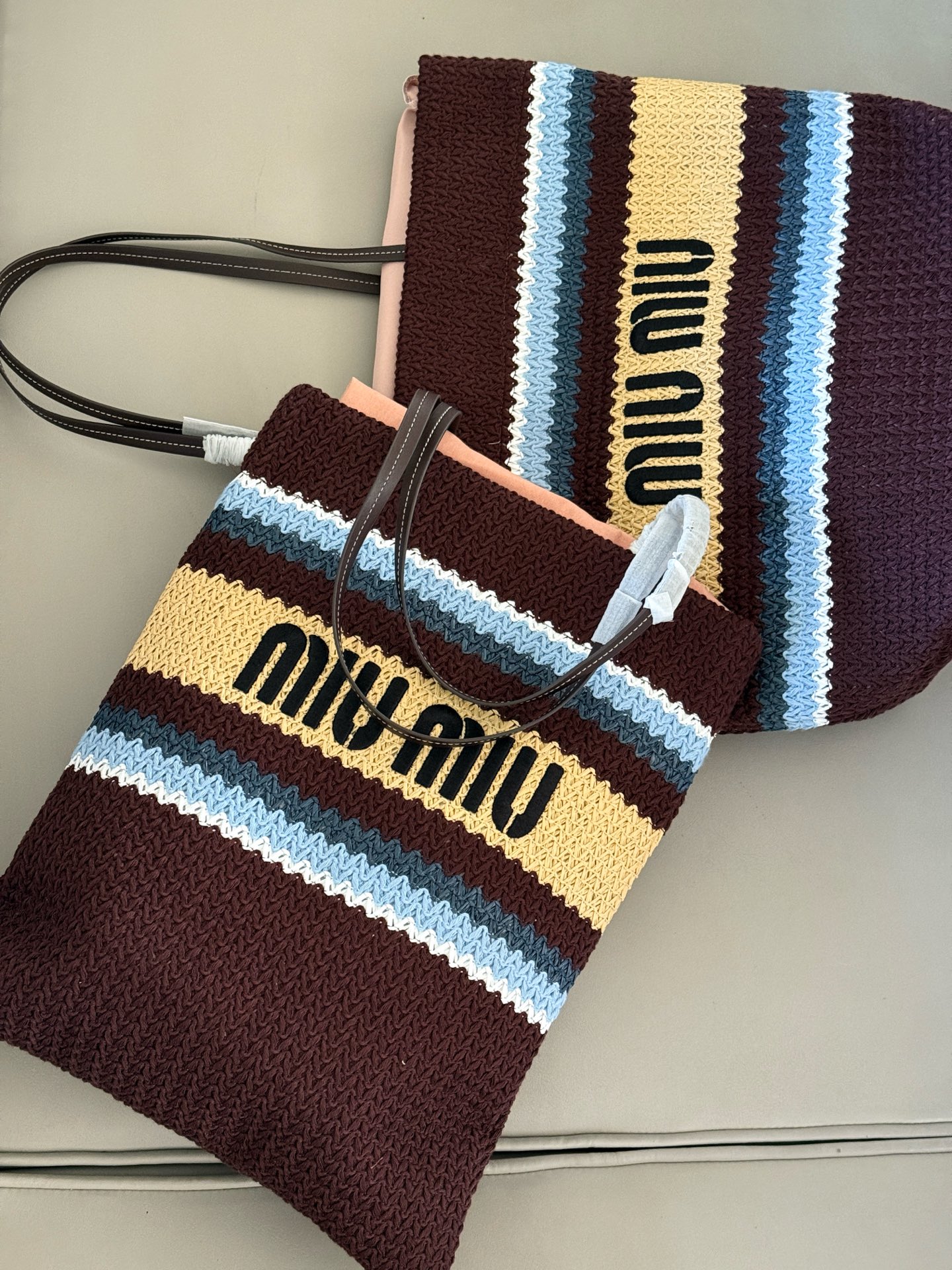 MiuMiu patchwork woven tote bag - cnluxepick