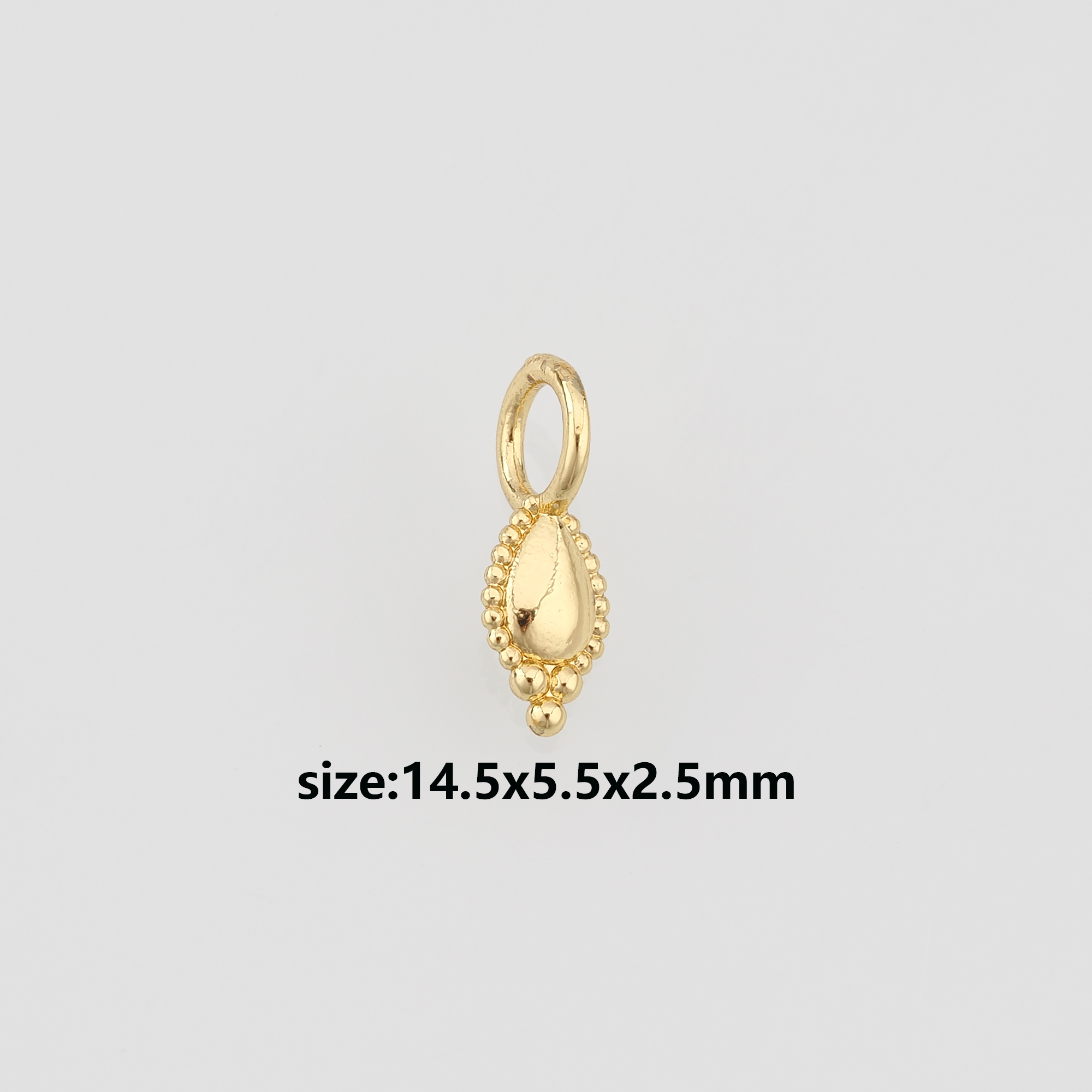 18K Gold Filled Geometric Pendant,Dainty Geometric Charm Earrings Necklace for DIY Jewelry Making Supply