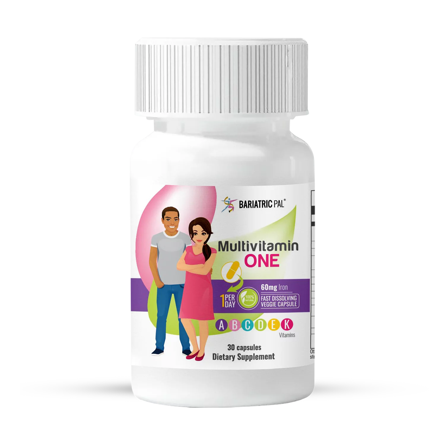 Gastric Sleeve Complete Vitamin Pack - Capsules Size: 1-Month Supply, BariatricPal Multivitamin ONE: Capsule with 60mg Iron, BariatricPal Calcium Citrate Soft Chews: Strawberry Twist