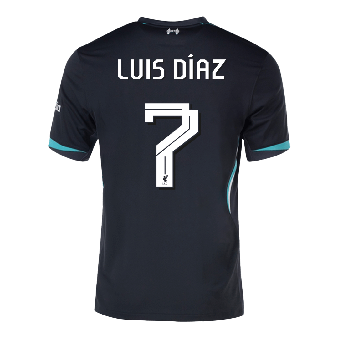 LUIS DÍAZ #7 Liverpool Away Soccer Jersey -UCL