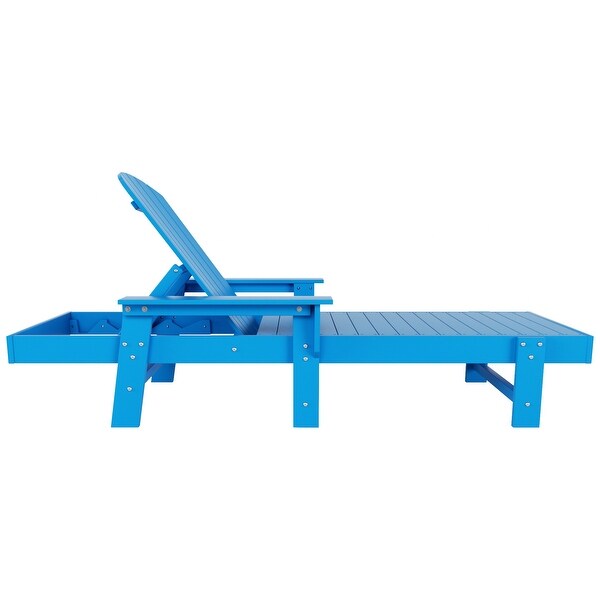 Polytrends Altura Poly EcoFriendly All Weather Reclining Chaise Lounge with Arms
