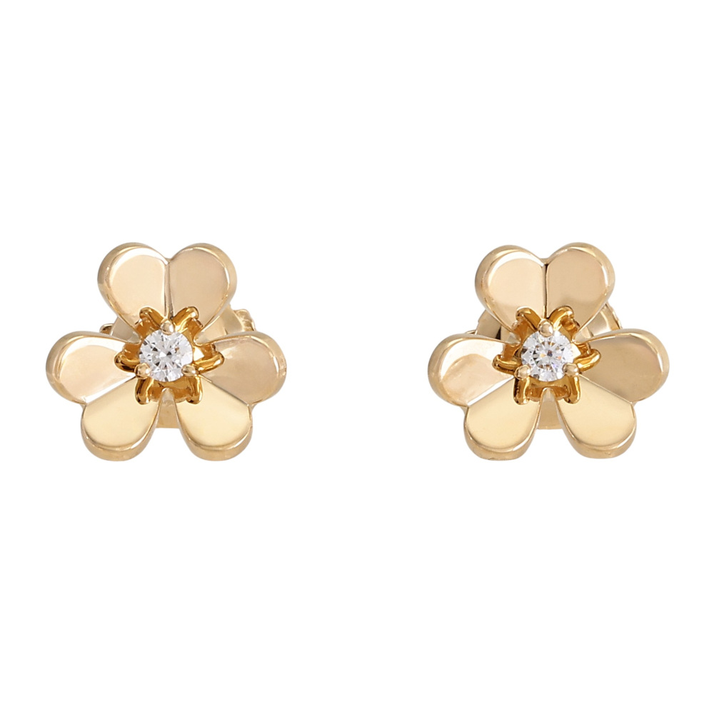 Van Cleef & Arpels Frivole Earrings 18K Yellow Gold VCARPOJ300
