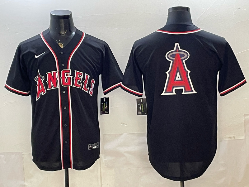 Men's Los Angeles Angels Fashion Limited Black Out Jersey