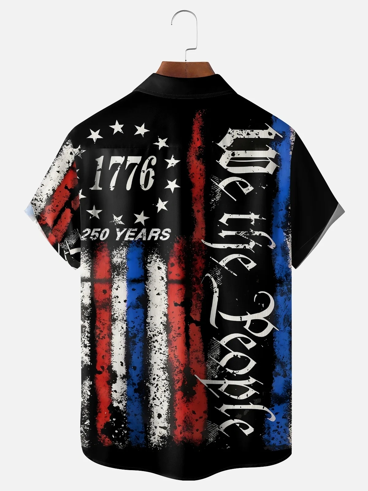 Men's printed shirts Independence Day Anniversary Flag Floral Holiday Hawaiian Shirt